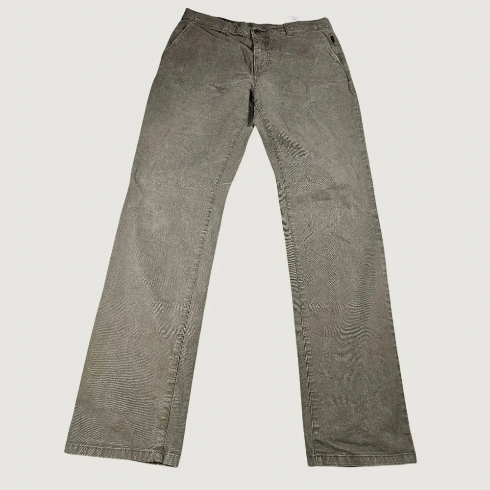 Oakley Custom Fit Mens Trousers 33 Olive Green Made in Italy Straight Leg Pants